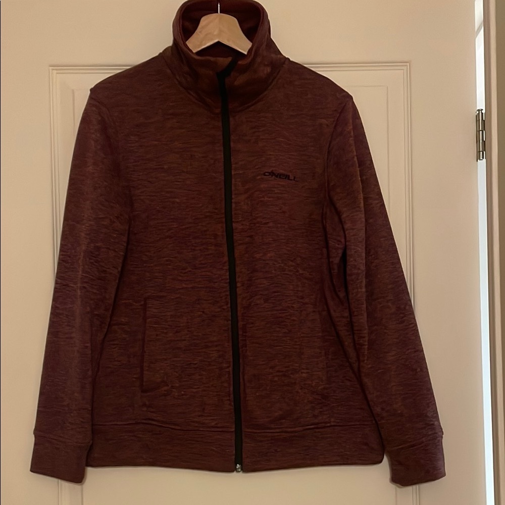 O'Neill Purple High Collar Zip-Up Vest, Size medium